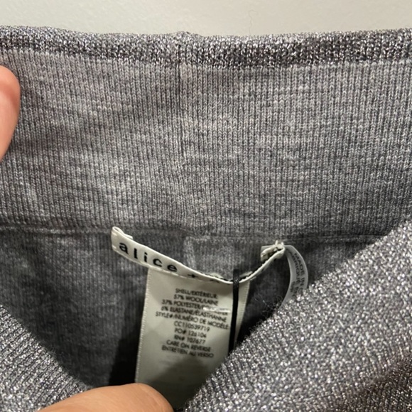 Alice +Olivia metálic silver pants size S - Picture 2 of 7